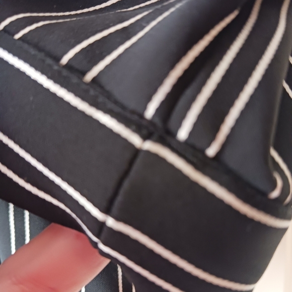 Calvin Klein Black Stripe Wrap Style Blouse - Picture 11 of 14